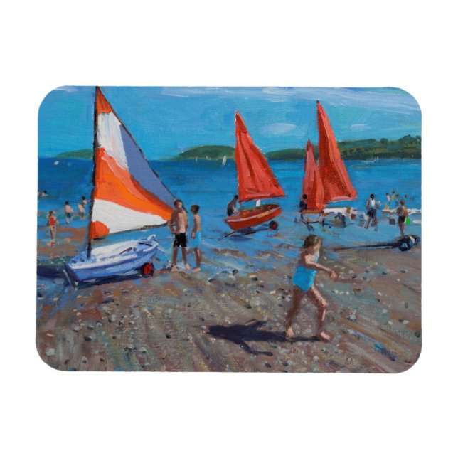Magnet Flexible Voiles rouges et blanches Abersoch (Horizontal)