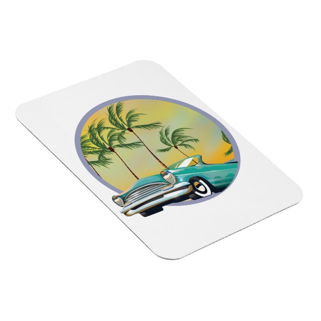 Magnet Flexible Voiture classique au crépuscule (Côté Droit)