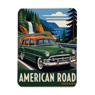 Magnet Flexible Voiture Classique Oregon Road