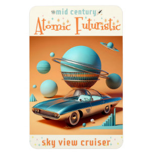 Magnet Flexible Voiture Cruiser Vue Ciel Futuriste Atomique