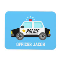 Voiture de police classique avec Officier personna