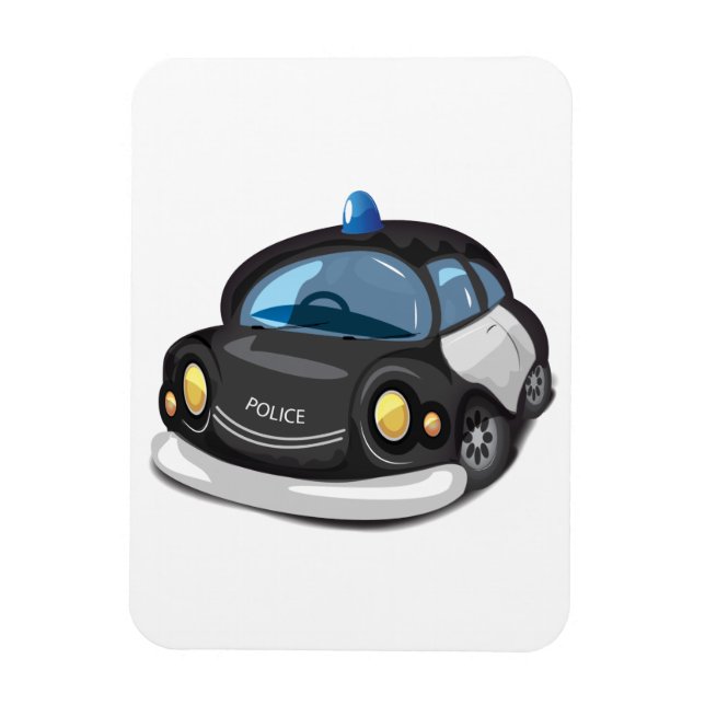 Magnet Flexible Voiture de police vintage (Vertical)