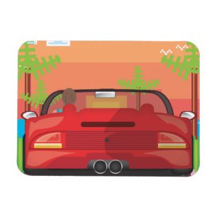 Magnet Flexible Voiture de sport d'arcade des années 80