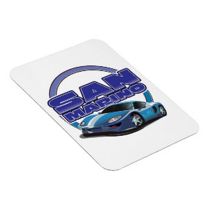 Magnet Flexible voiture de sport de Saint-Marin