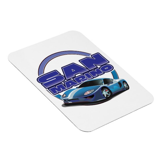 Magnet Flexible voiture de sport de Saint-Marin (Côté Droit)