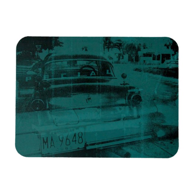 Magnet Flexible Voiture verte Abstraite (Horizontal)