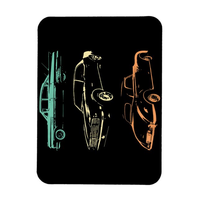 Magnet Flexible Voitures Vintage - 80s & 90s Graphic Retro (Vertical)