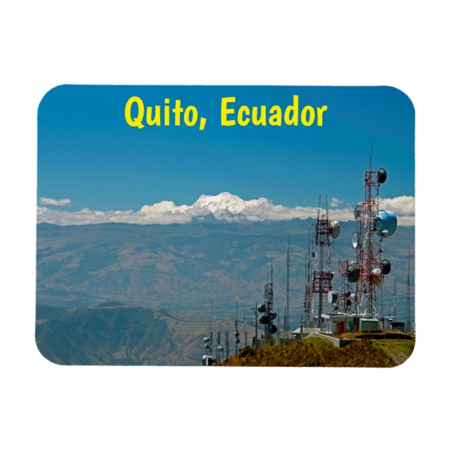 Magnet Flexible Volcan et mâts Antisana, Quito, Equateur (Horizontal)