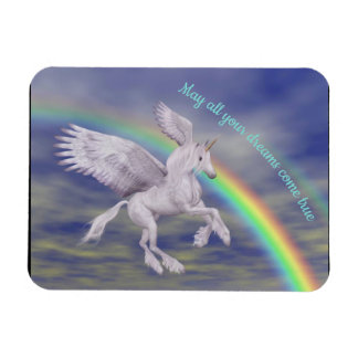 Magnet Flexible Voler Unicorne sur Rainbow Dreams Imaginaire Horse