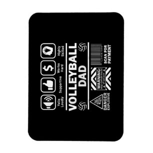 Magnet Flexible Volleyball papa drôle Contenu du père du sport