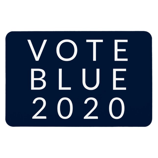 Magnet Flexible Vote Blue 2020 Biden Harris USA Simple Minimal (Horizontal)