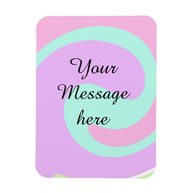 Magnet Flexible Votre message ici ajouter texte nom monogramme ros (Vertical)