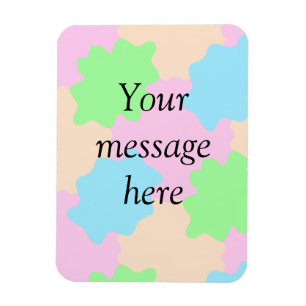 Magnet Flexible Votre message ici ajouter un nom de texte bohème c