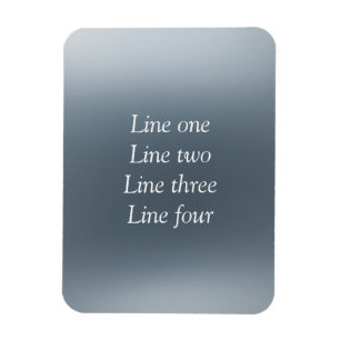 Magnet Flexible Votre message ici fond métallisé gris bleu te