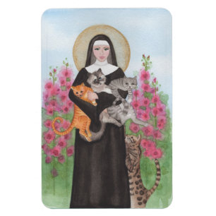 Magnet Flexible VOTRE MODELE DE PHOTO - Sainte Gertrude avec des c