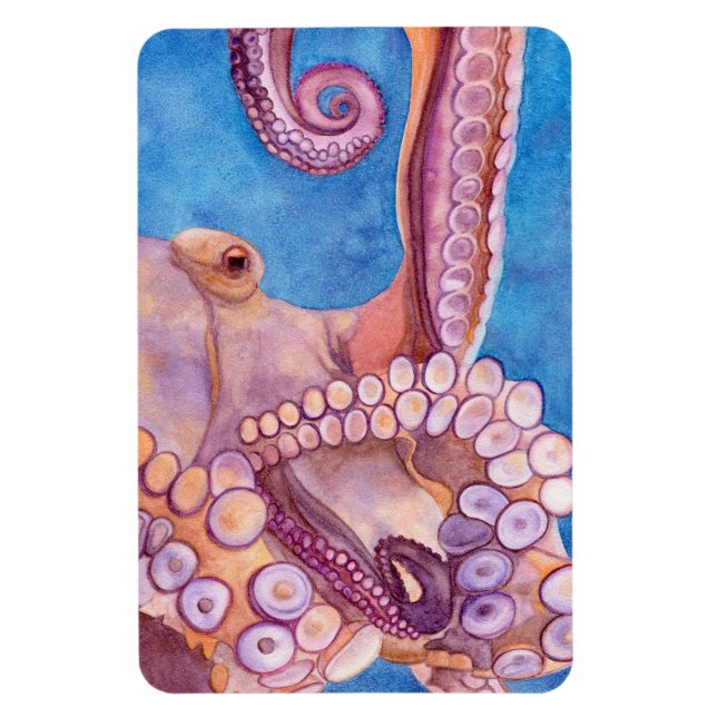 Magnet Flexible Votre MODÈLE PHOTO ou Octupus Aquarelle Frig (Vertical)