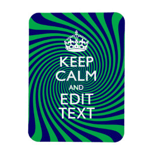 Magnet Flexible Votre texte de garder le calme dans le décor bleu