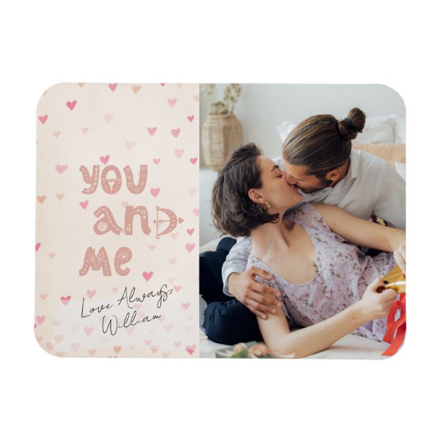 Magnet Flexible Vous et moi romantiques Photo de la Saint-Valentin (Horizontal)