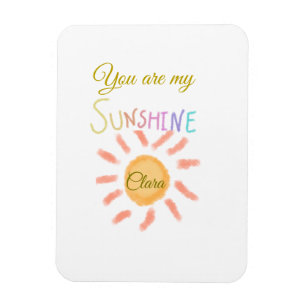 Magnet Flexible vous êtes mon soleil jaune orange rayons de soleil