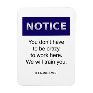 Magnet Flexible Vous n'avez pas besoin d'être fou avis drôle