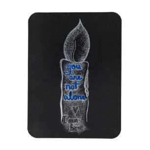 Magnet Flexible Vous n'êtes pas seul bougie compassion gentillesse