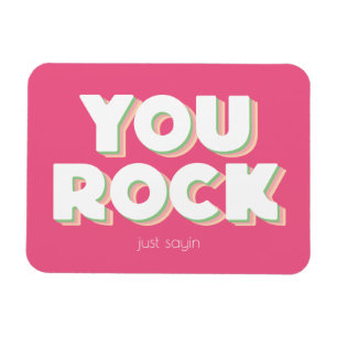 Magnet Flexible Vous Rock Merci rose