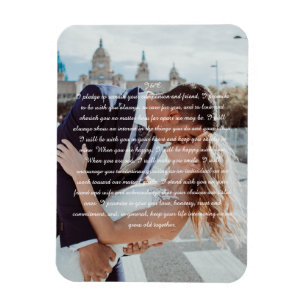 Magnet Flexible Vows mariages Faux Enveloppé toile Imprimer