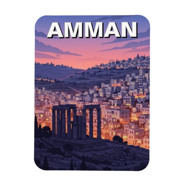 Magnet Flexible Voyage à Amman en Jordanie (Vertical)