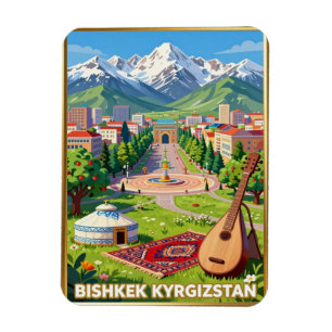 Magnet Flexible Voyage à Bichkek montagnes kirghizes