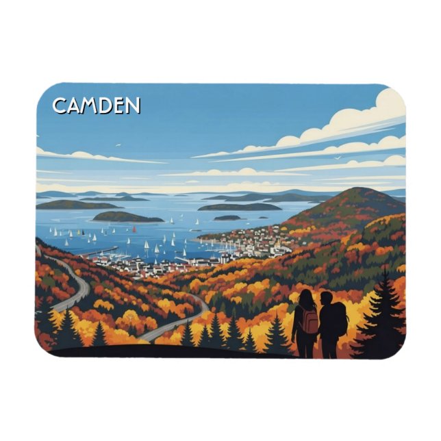 Magnet Flexible Voyage à Camden dans le Maine (Horizontal)