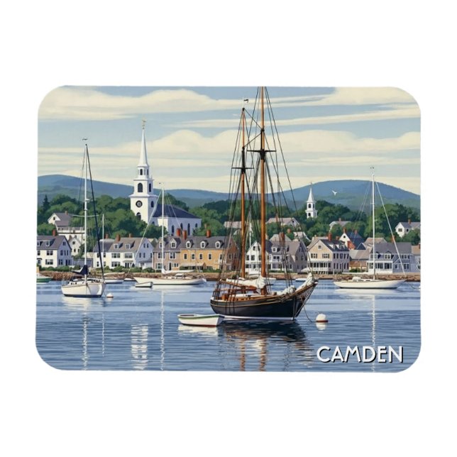 Magnet Flexible Voyage à Camden dans le Maine (Horizontal)