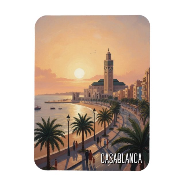 Magnet Flexible Voyage à Casablanca Maroc (Vertical)