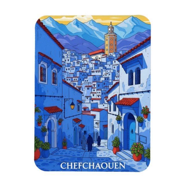 Magnet Flexible Voyage à Chefchaouen Maroc (Vertical)