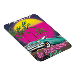 Magnet Flexible Voyage à Cuba Reto 1985 poster