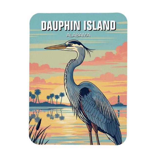 Magnet Flexible Voyage à Dauphin Island Alabama (Vertical)