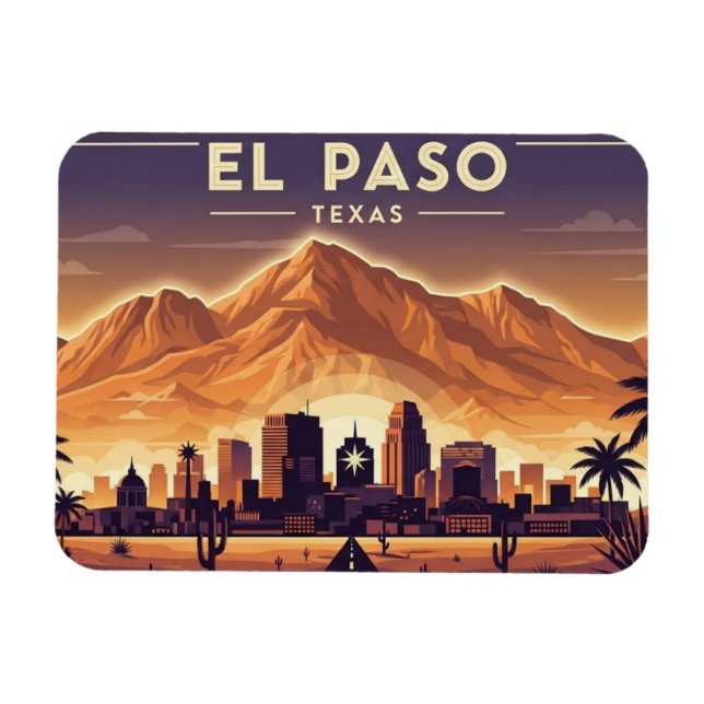 Magnet Flexible Voyage à El Paso Texas (Horizontal)