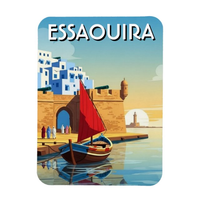 Magnet Flexible Voyage à Essaouira Maroc (Vertical)
