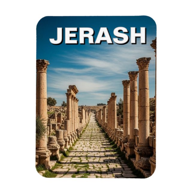 Magnet Flexible Voyage à Jerash en Jordanie (Vertical)