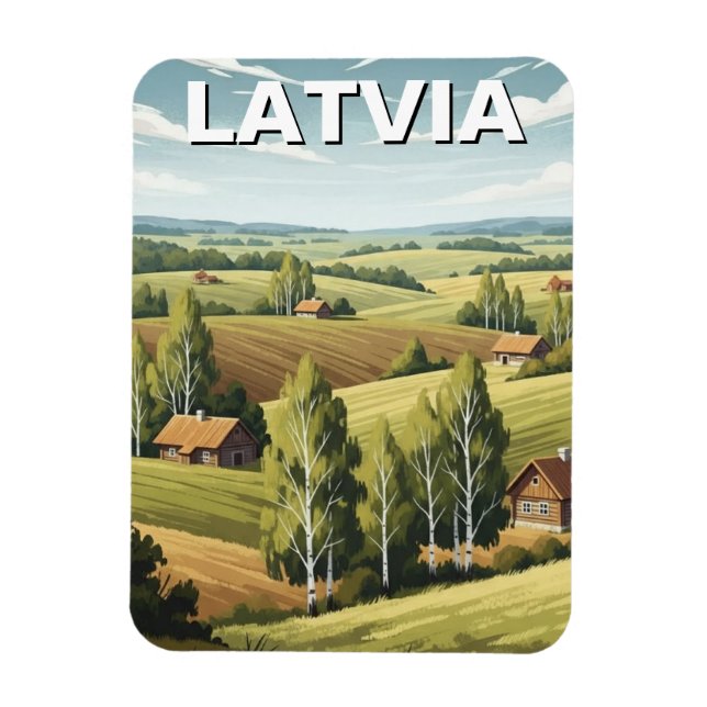 Magnet Flexible Voyage à la campagne lettone (Vertical)