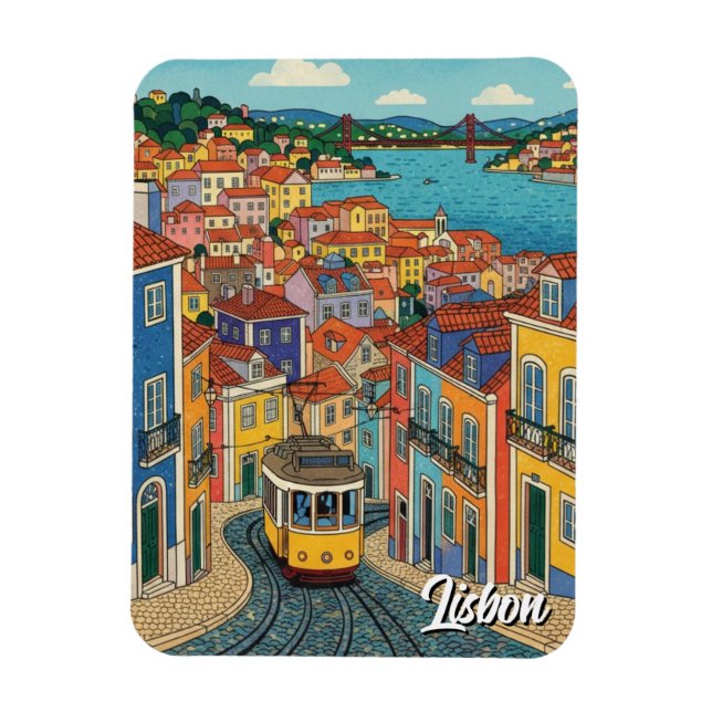 Magnet Flexible Voyage à Lisbonne Portugal  (Vertical)