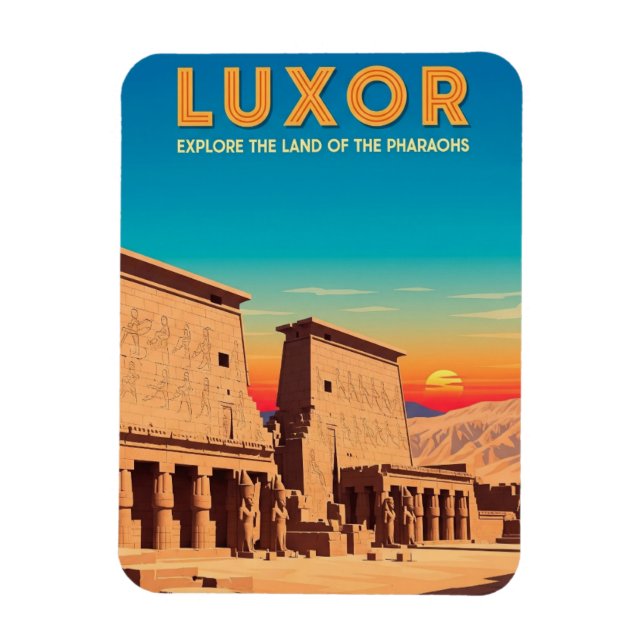 Magnet Flexible Voyage à Louxor en Égypte (Vertical)