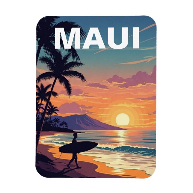 Magnet Flexible Voyage à Maui Hawaï (Vertical)
