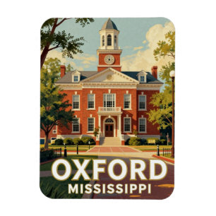 Magnet Flexible Voyage à Oxford Mississippi Historic Square