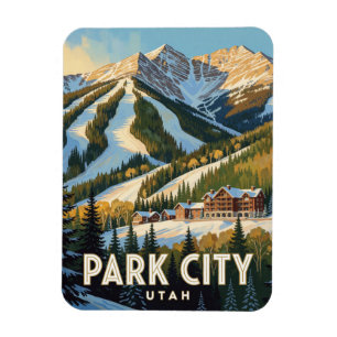 Magnet Flexible Voyage à Park City Utah Montagne Wasatch