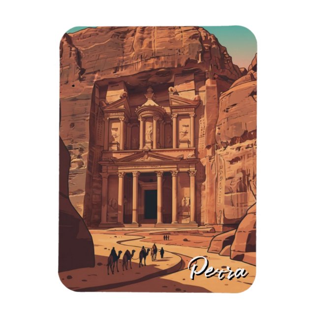 Magnet Flexible Voyage à Pétra en Jordanie (Vertical)
