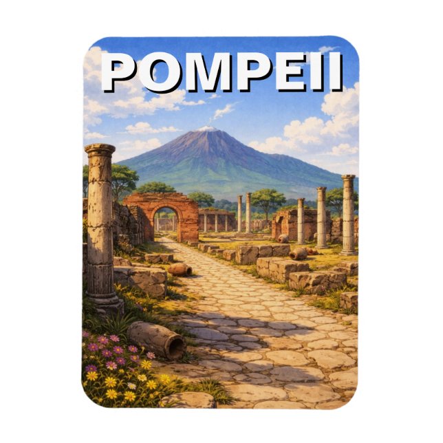 Magnet Flexible Voyage à Pompéi Italie (Vertical)