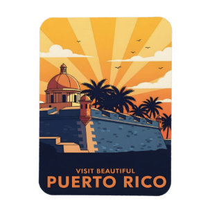 Magnet Flexible Voyage à Porto Rico vintage