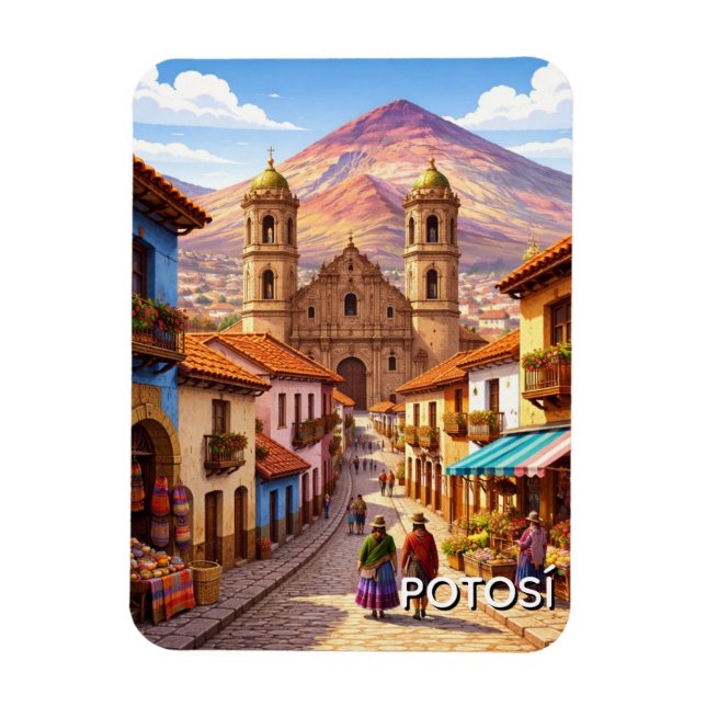 Magnet Flexible Voyage à Potosí Bolivie (Vertical)