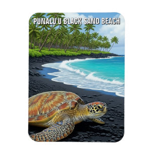 Magnet Flexible Voyage à Punaluʻu Big Island Hawaii
