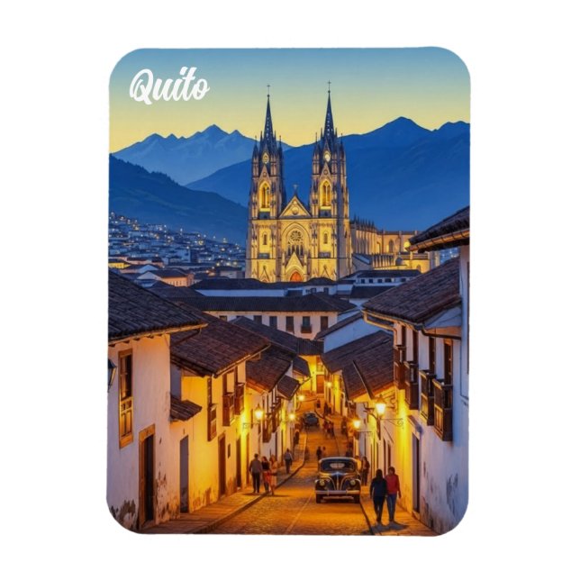 Magnet Flexible voyage à Quito Équateur (Vertical)